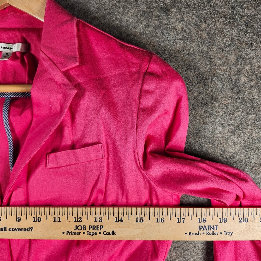 Papaya Hot Pink Button Front Blazer Jacket Women's Size Medium Classic Clueless - Picture 3 of 10